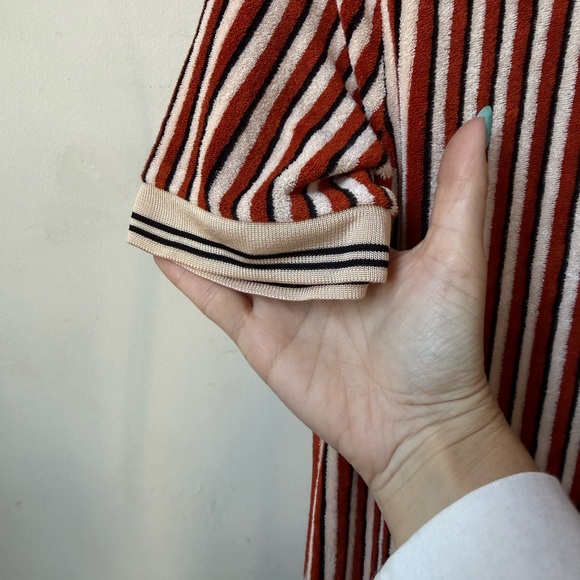 Scotch & Soda Striped Terry Midi Dress Size XL - Picture 4 of 9